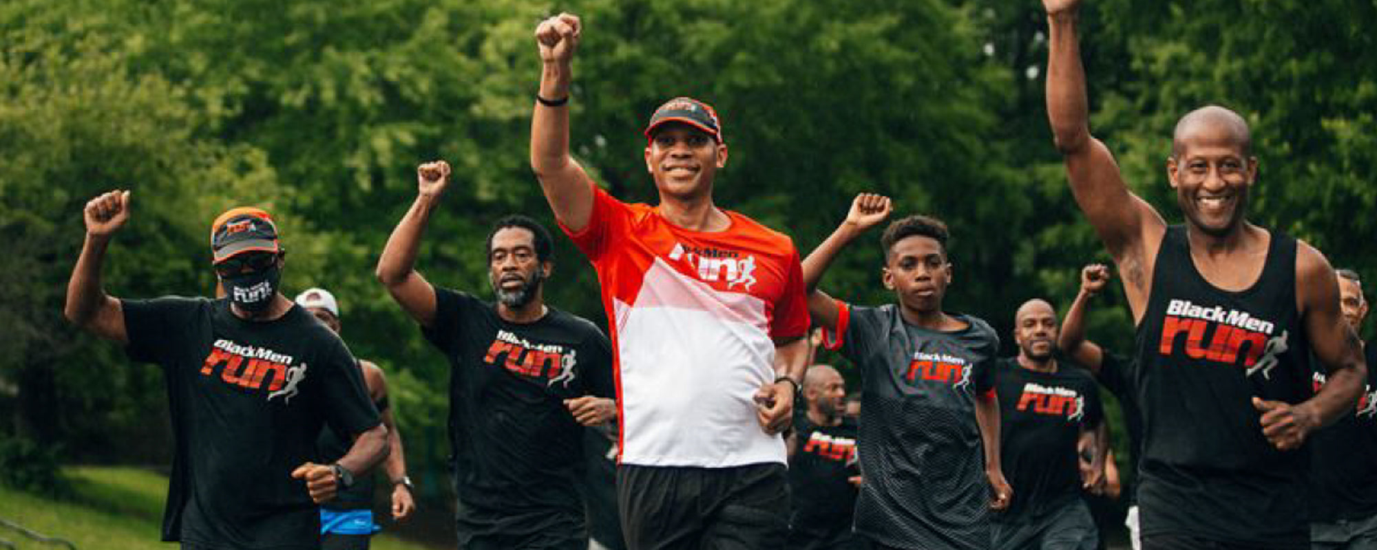 Image of Black Men Run members on a group run