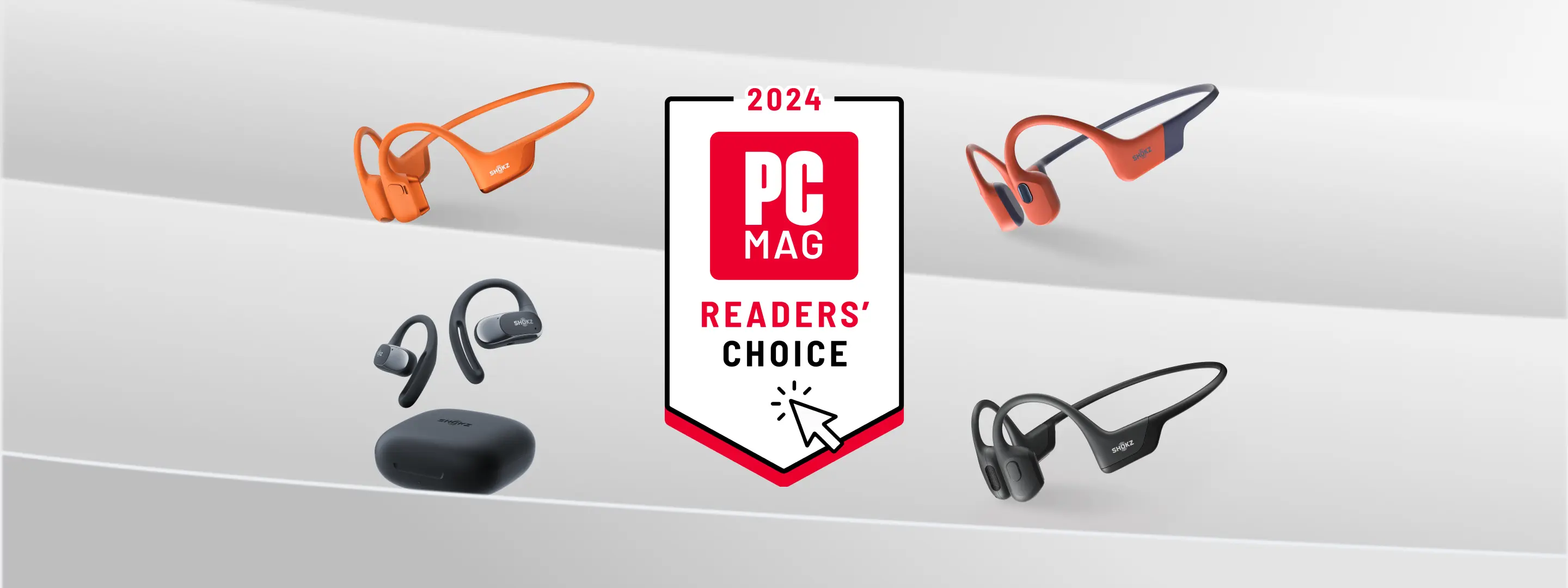 shokz is the winner of the 2024 pcmag readers choice award united states