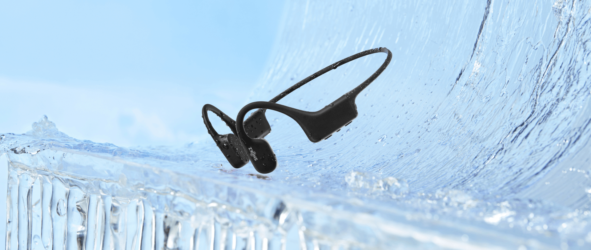 Shokz OpenSwim Bone Conduction Open-Ear MP3 Swimming Headphones (Formerly  Xtrainerz), Blue
