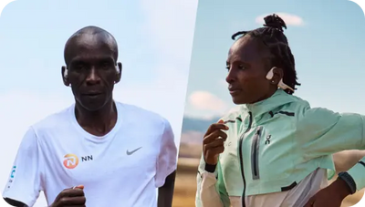 Cheer on Eliud Kipchoge &  Hellen Obiri