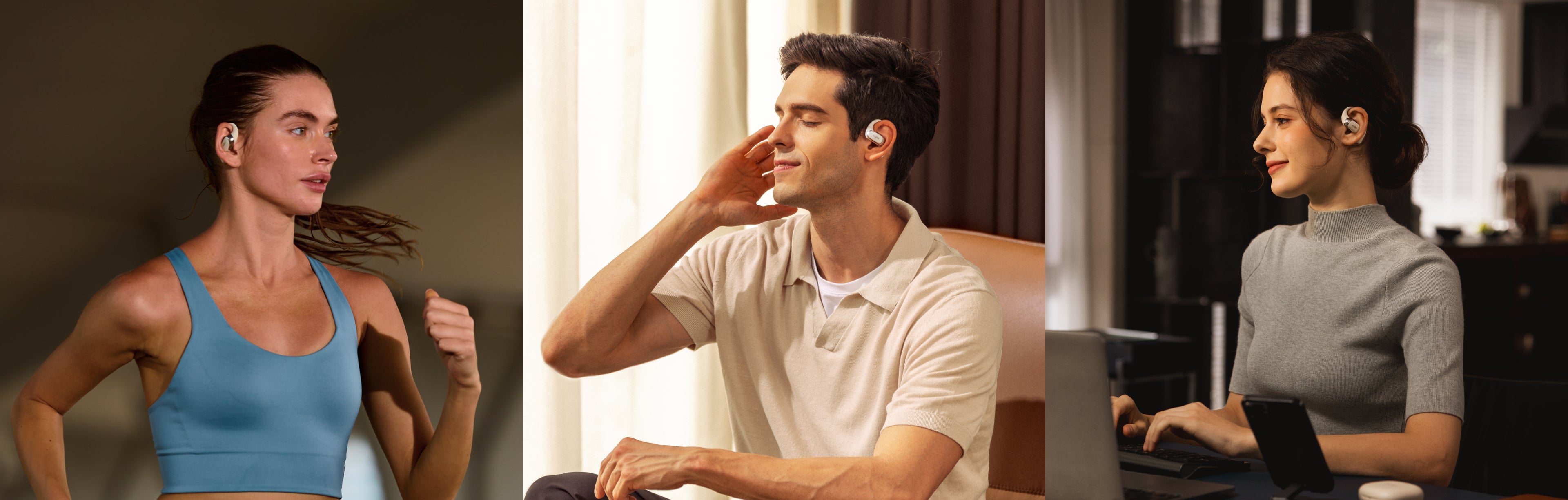 OpenFit Series Open Ear Headphones Suit for Workouts and Leisure