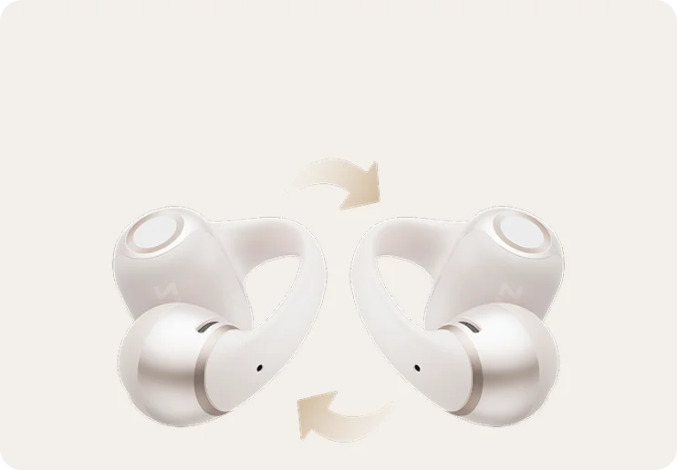 OpenDots 2 Clip-On Earbuds with Easy Left and Right Ear Recognition for Hassle-Free Use