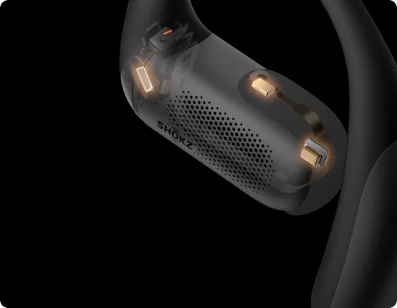 Shokz OpenFit Pro Open Ear Wireless Earbuds With AI-Powered Call Clarity.