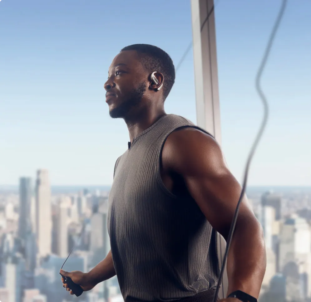 Shokz OpenFit Pro Open Ear Headphones with Noise Reduction for Gym and Sports