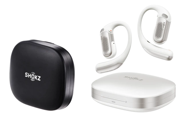 OpenFit Pro earbuds and charging cases