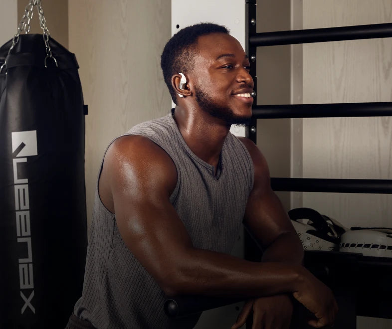 Athlete training with OpenFit Pro